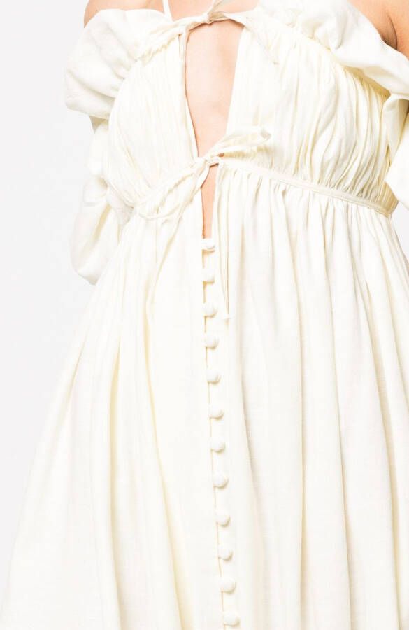 Cult Gaia Off-shoulder jurk Wit