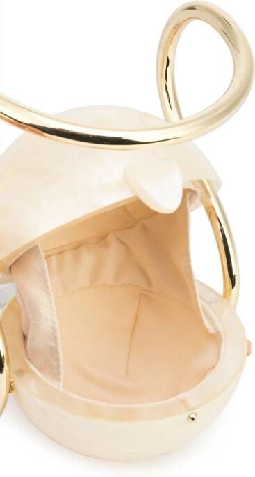 Cult Gaia Pearl clutch met handgreep Wit