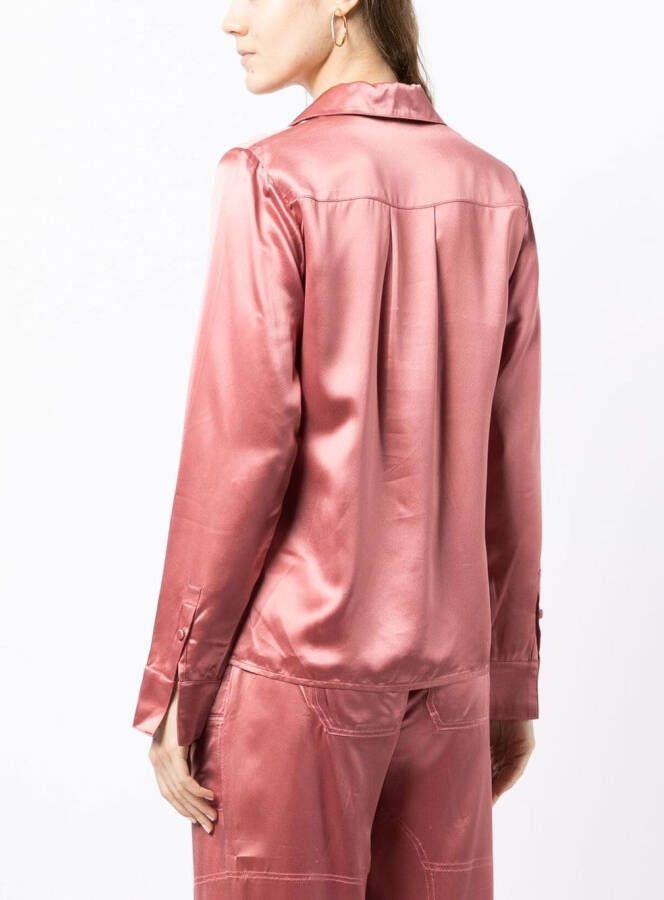 Cult Gaia Satijnen blouse Roze