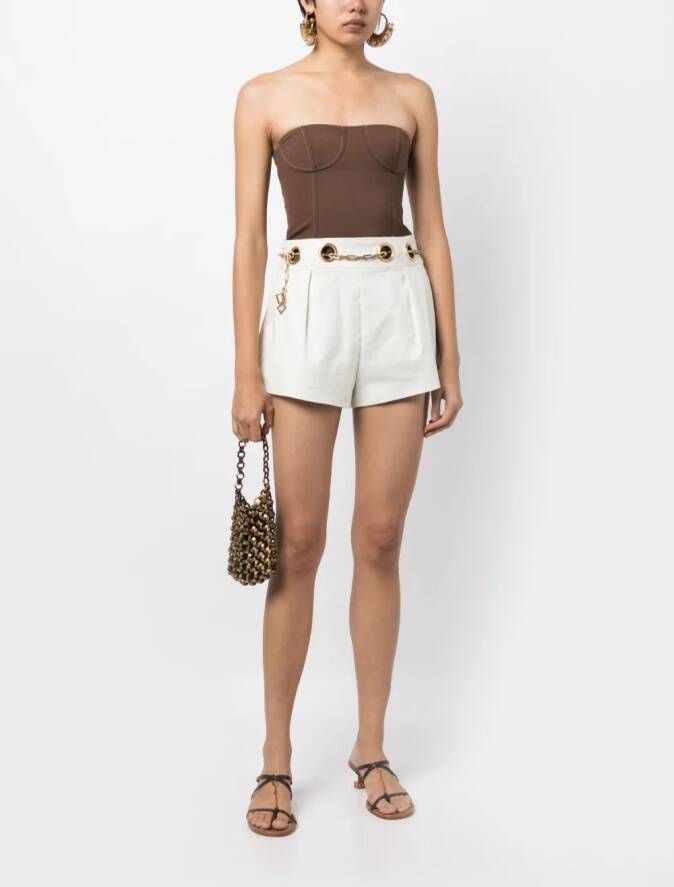 Cult Gaia Shorts verfraaid met ringlets Wit