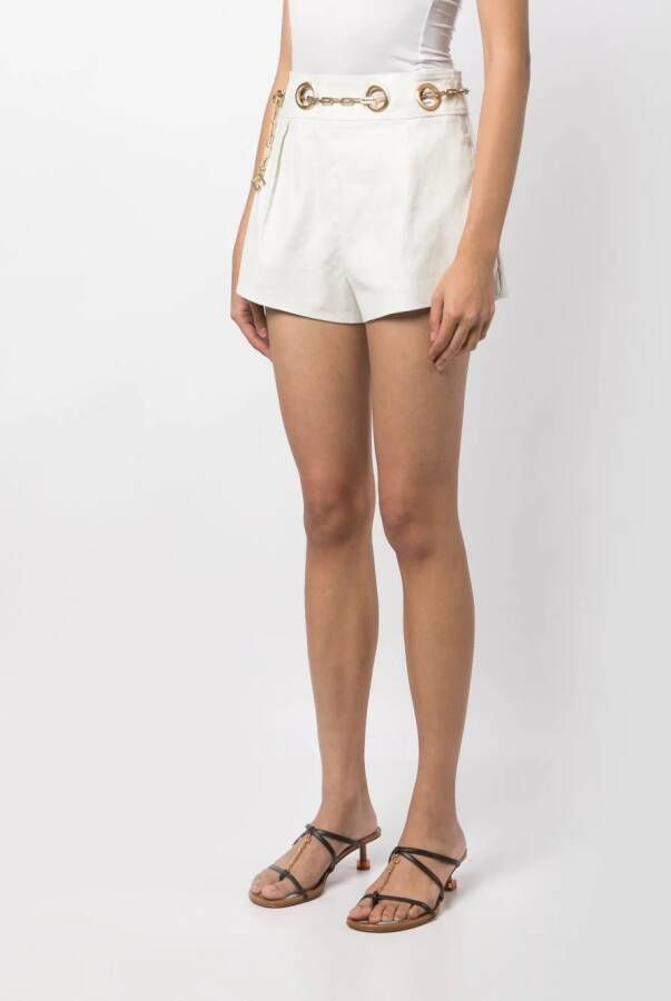Cult Gaia Shorts verfraaid met ringlets Wit