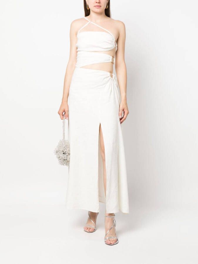 Cult Gaia Uitgesneden maxi-jurk Beige