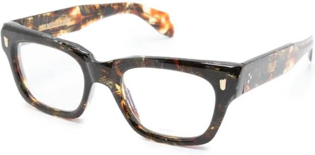 Cutler & Gross 1391 bril met rechthoekig montuur Bruin