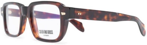 Cutler & Gross Bril met schildpadschild design Bruin