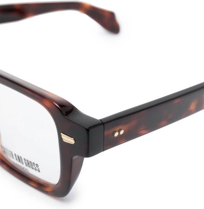Cutler & Gross Bril met schildpadschild design Bruin
