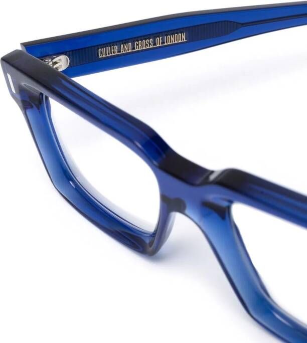 Cutler & Gross Bril met vierkant montuur Blauw