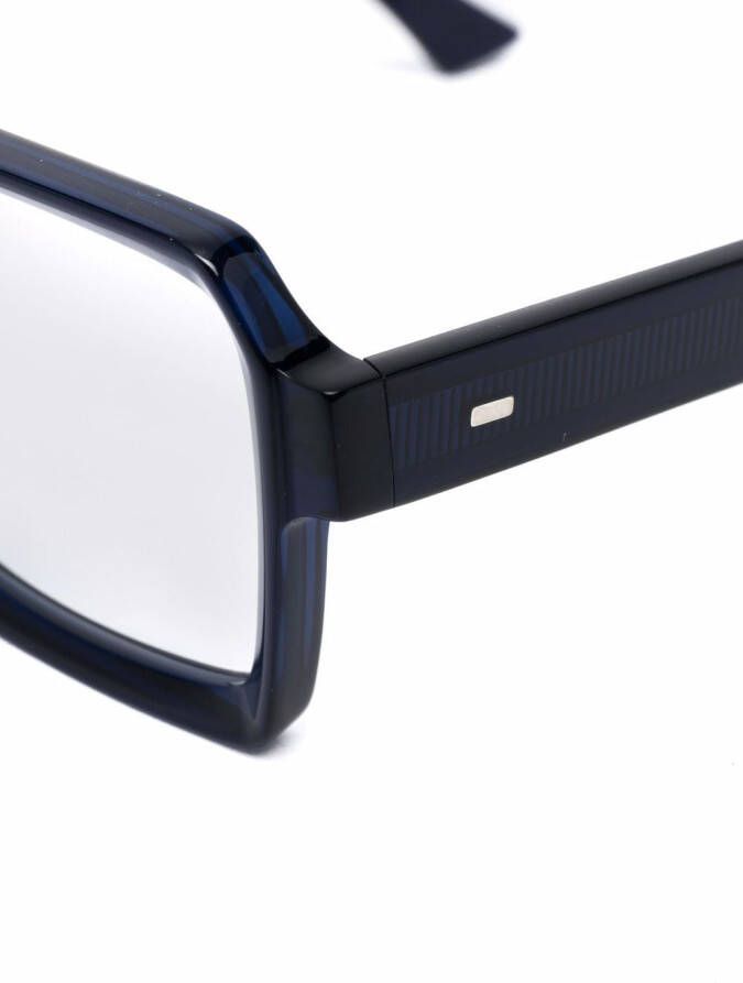 Cutler & Gross Bril met vierkant montuur Blauw