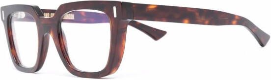 Cutler & Gross Bril met vierkant montuur Bruin
