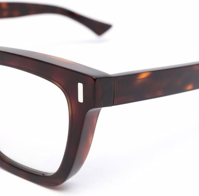 Cutler & Gross Bril met vierkant montuur Bruin