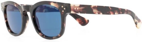Cutler & Gross Zonnebril met schildpadschild design Blauw