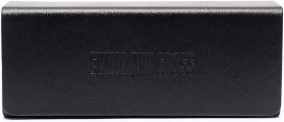 Cutler & Gross Zonnebril met rechthoekig montuur Groen