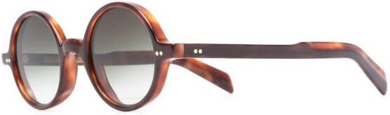Cutler & Gross Zonnebril met rond montuur Bruin