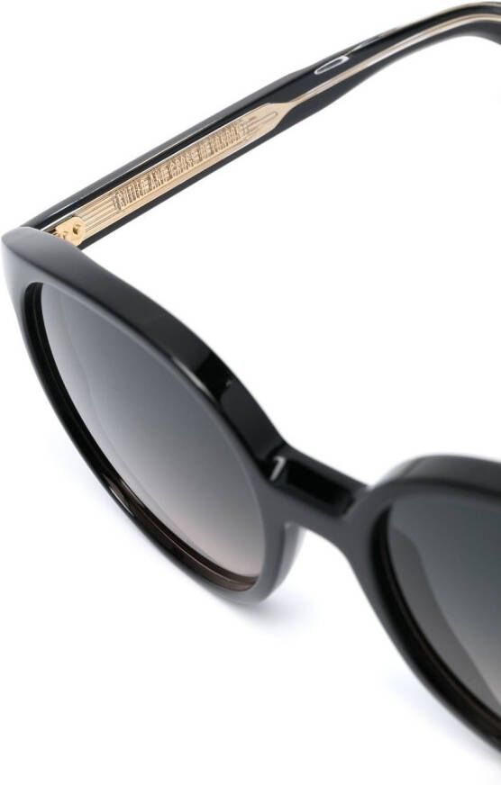Cutler & Gross Zonnebril met rond montuur Zwart