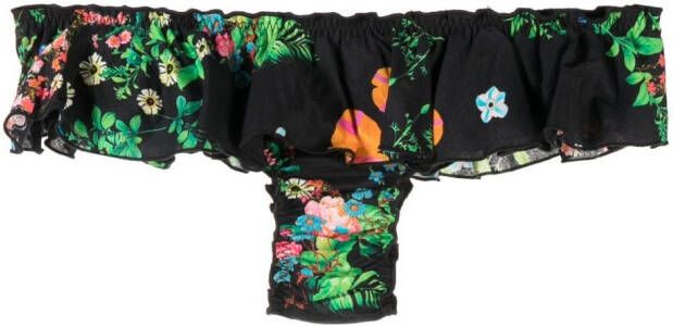 Cynthia Rowley Bikinislip met bloemenprint Zwart
