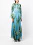 Cynthia Rowley Maxi-jurk met print Blauw - Thumbnail 3
