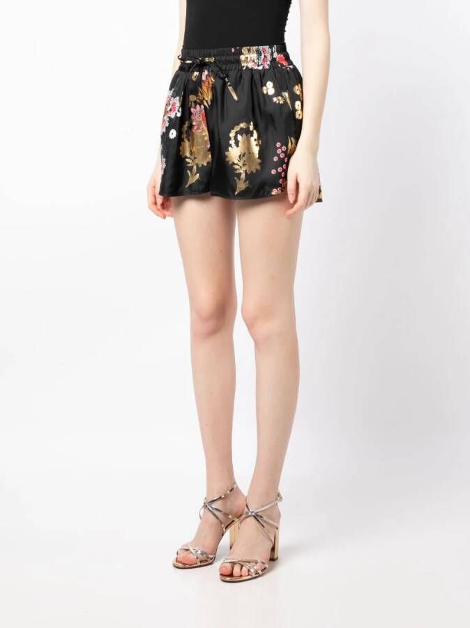 Cynthia Rowley Shorts met bloemenprint Zwart