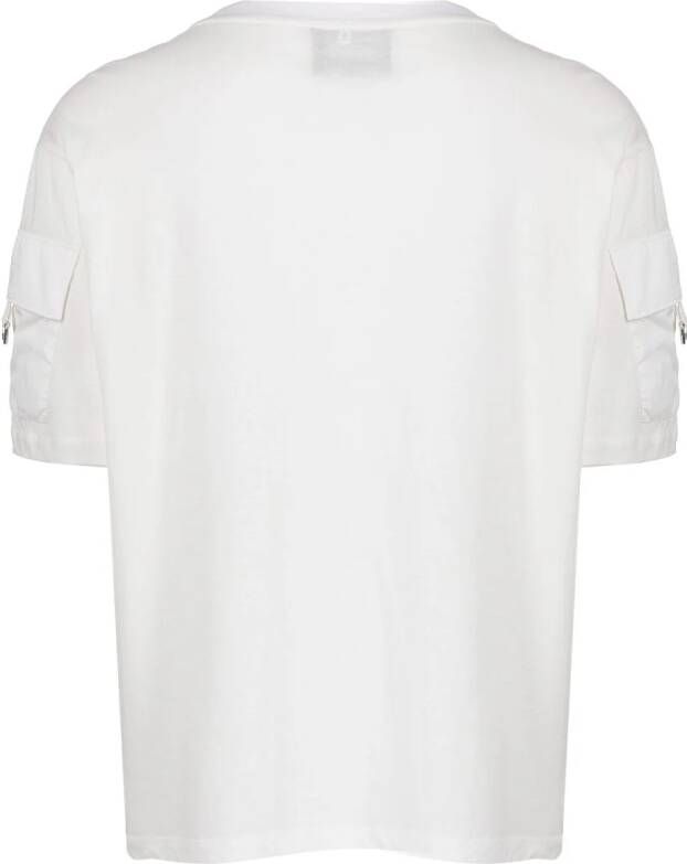 Cynthia Rowley T-shirt met opgestikte zak Wit