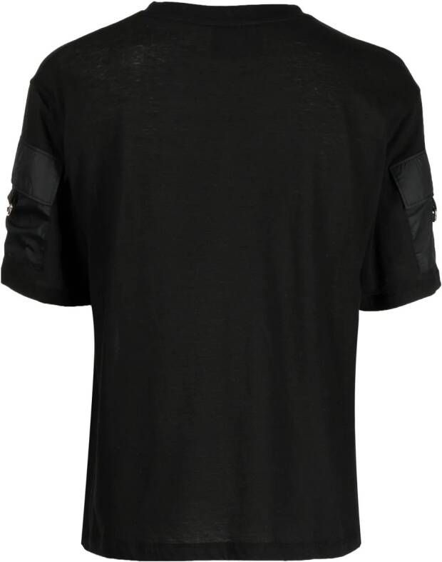 Cynthia Rowley T-shirt met opgestikte zak Zwart