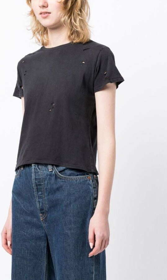 Cynthia Rowley T-shirt met perforatie detail Zwart