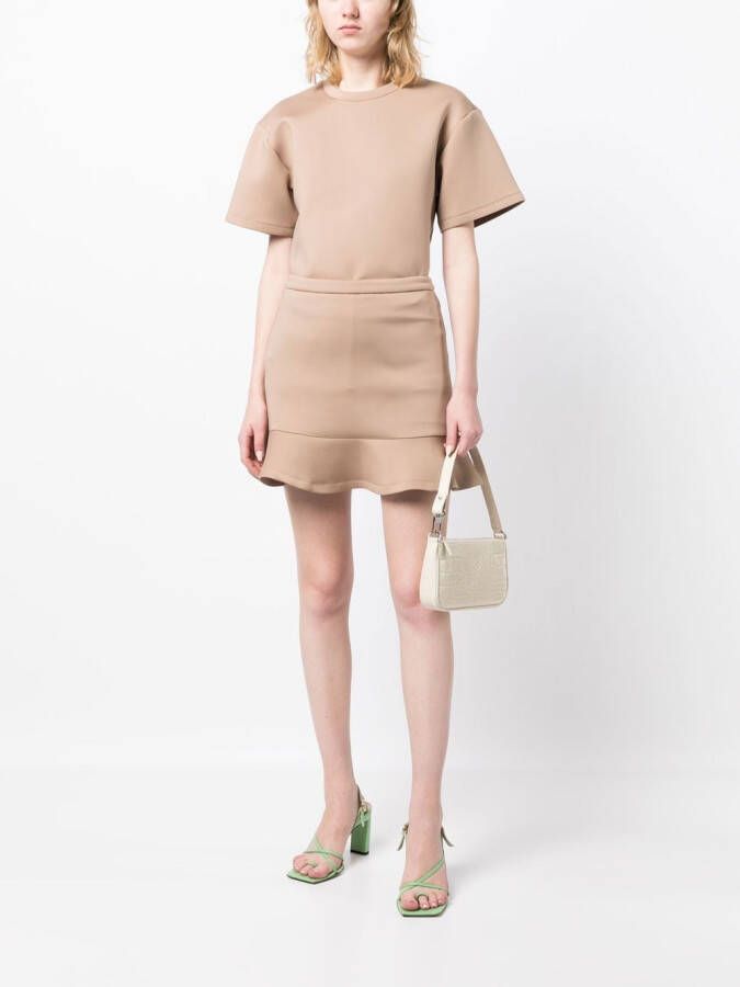 Cynthia Rowley T-shirt met verlaagde schouders Bruin