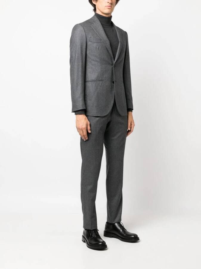 D4.0 Blazer met enkele rij knopen Grijs