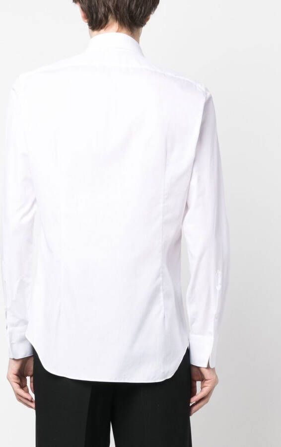 D4.0 Overhemd met strikkraag Wit