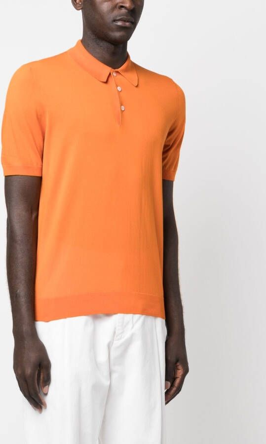 D4.0 Katoenen poloshirt Oranje