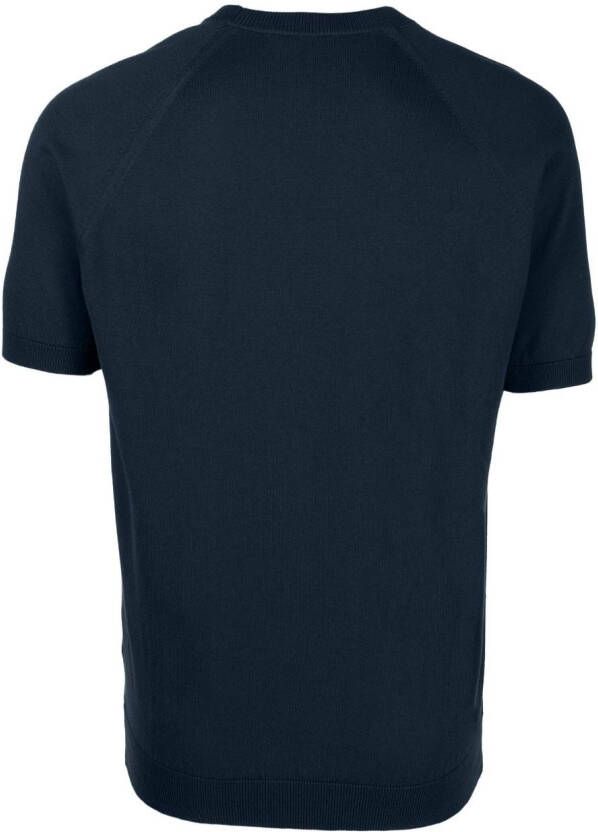 D4.0 Gebreid T-shirt Blauw