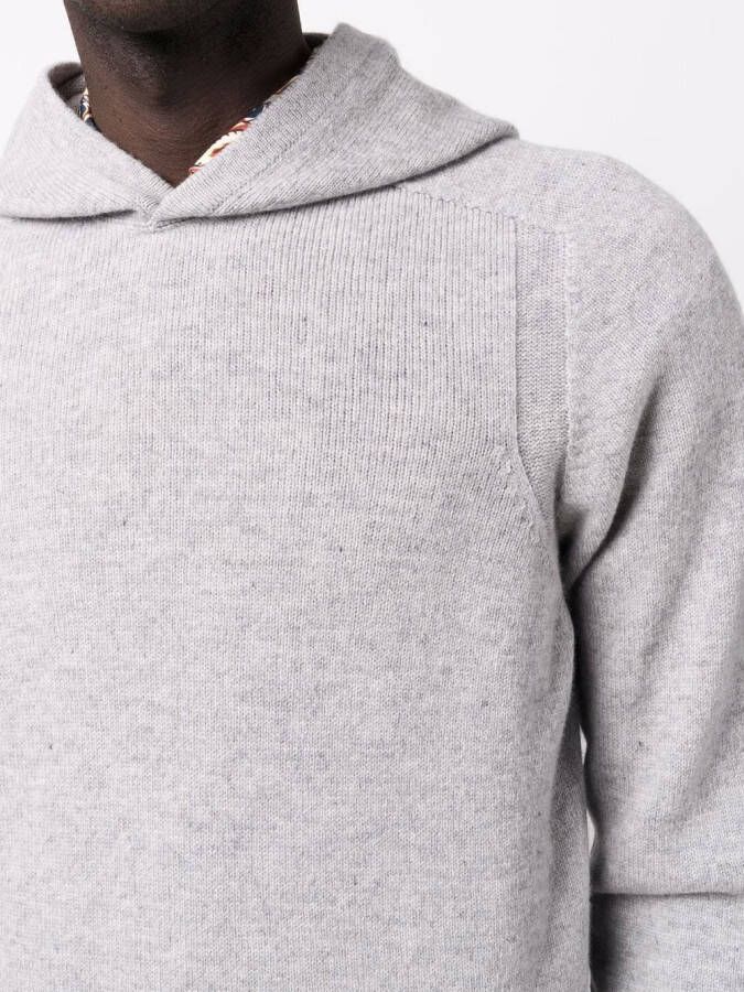 D4.0 Wollen hoodie Grijs