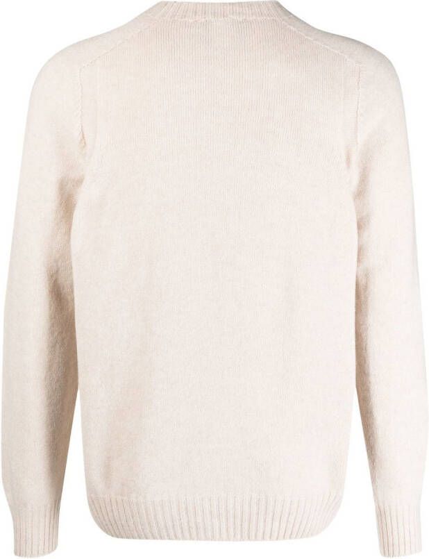 D4.0 Trui met geribbelde afwerking Beige
