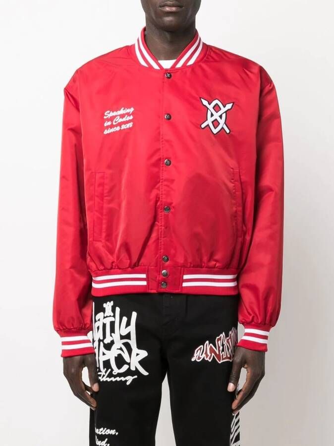 Daily Paper Bomberjack met logoprint Rood