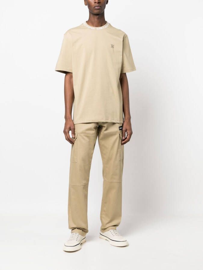 Daily Paper T-shirt met geborduurd logo Beige