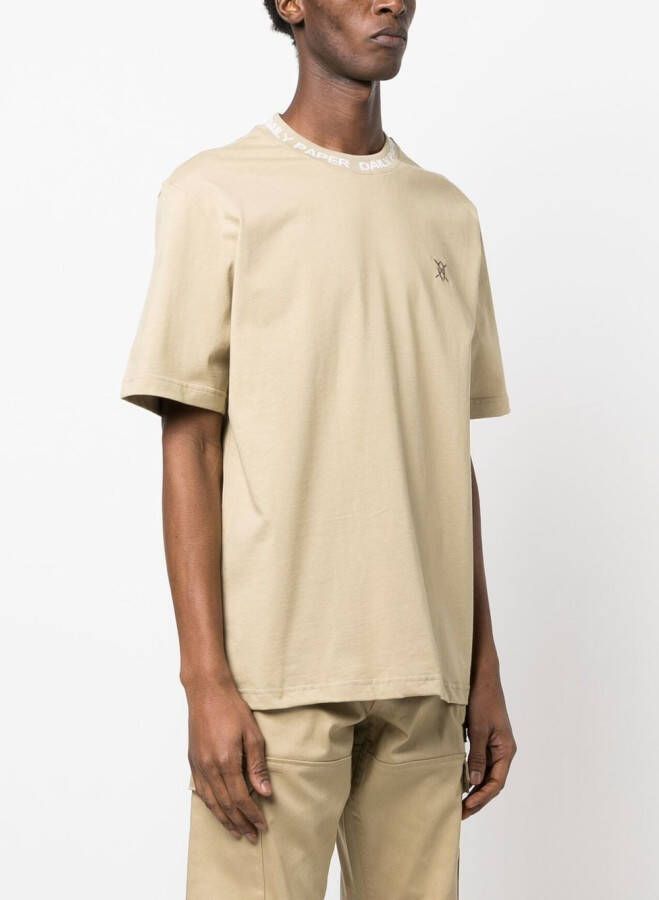Daily Paper T-shirt met geborduurd logo Beige