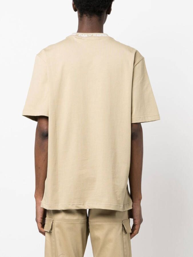 Daily Paper T-shirt met geborduurd logo Beige