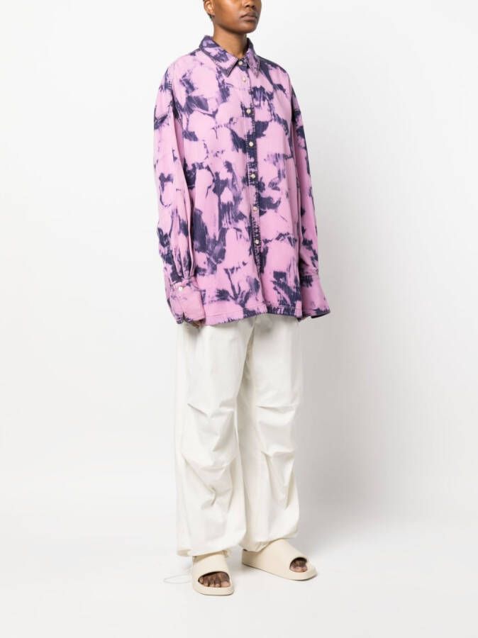 DARKPARK Blouse met acid-wassing Roze