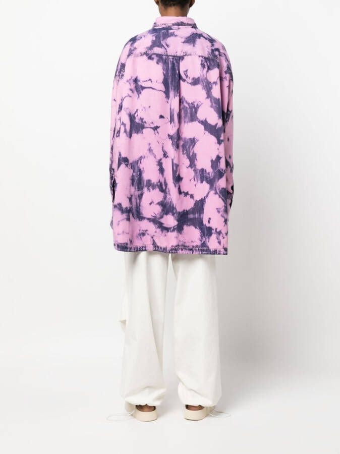 DARKPARK Blouse met acid-wassing Roze