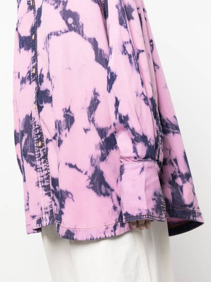 DARKPARK Blouse met acid-wassing Roze