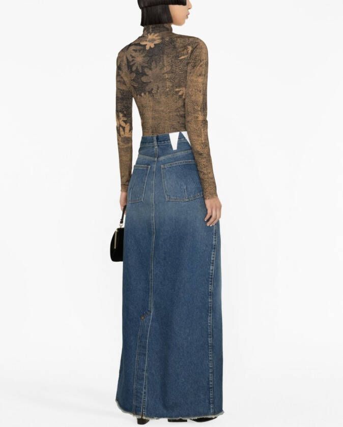 DARKPARK Denim maxi-rok Blauw