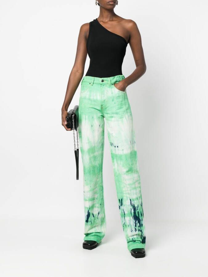 DARKPARK Jeans met tie-dye print Groen