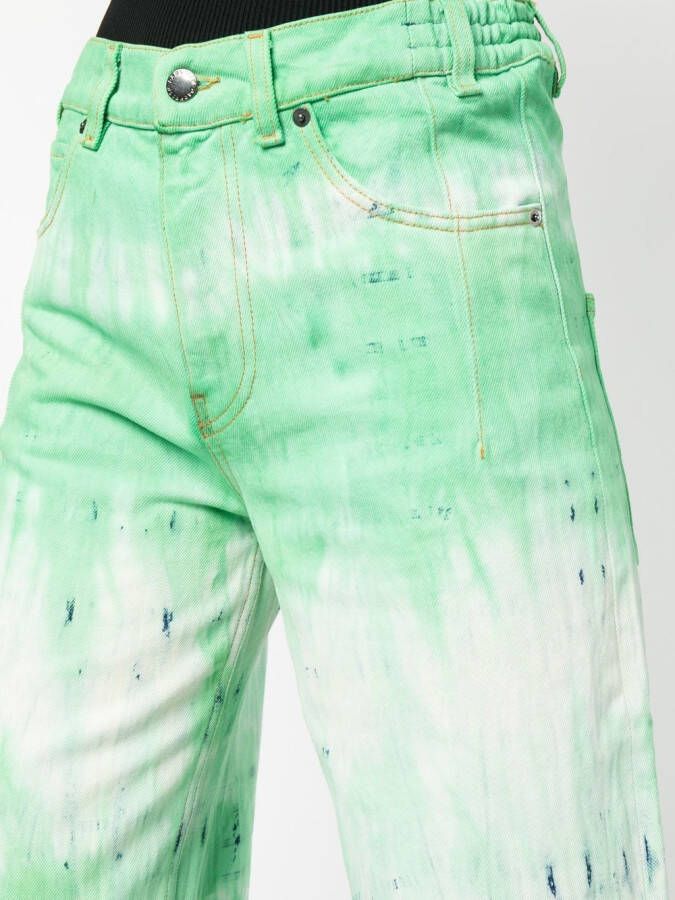 DARKPARK Jeans met tie-dye print Groen