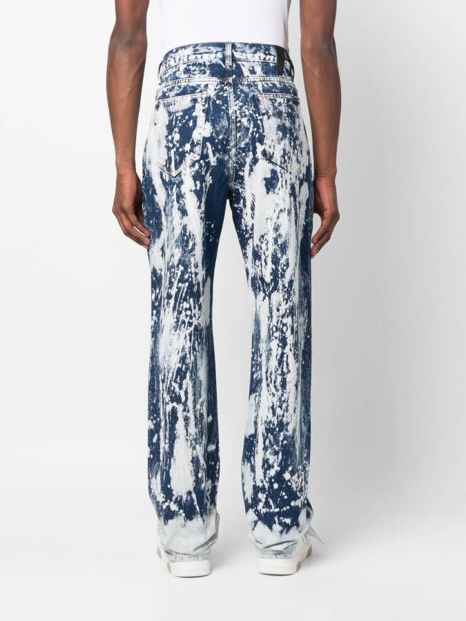 DARKPARK Jeans met tie-dye print Blauw