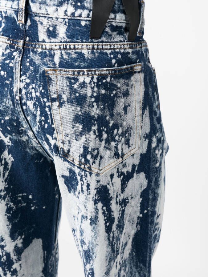 DARKPARK Jeans met tie-dye print Blauw