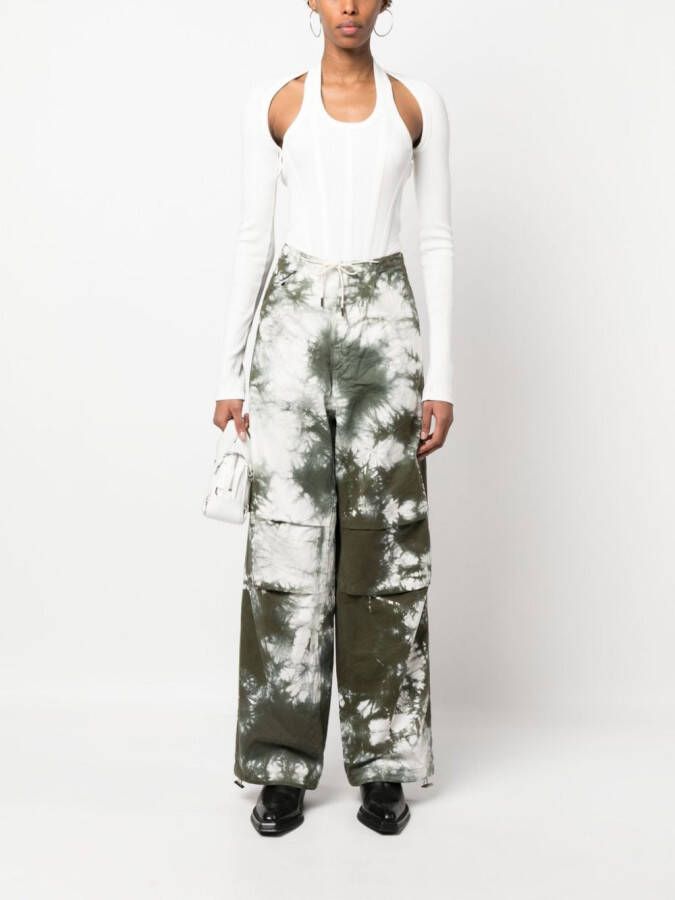 DARKPARK Broek met tie-dye Groen