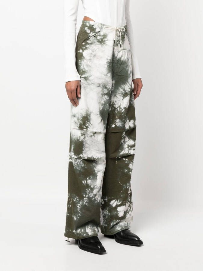 DARKPARK Broek met tie-dye Groen