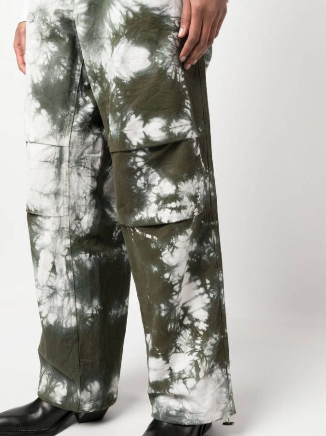 DARKPARK Broek met tie-dye Groen