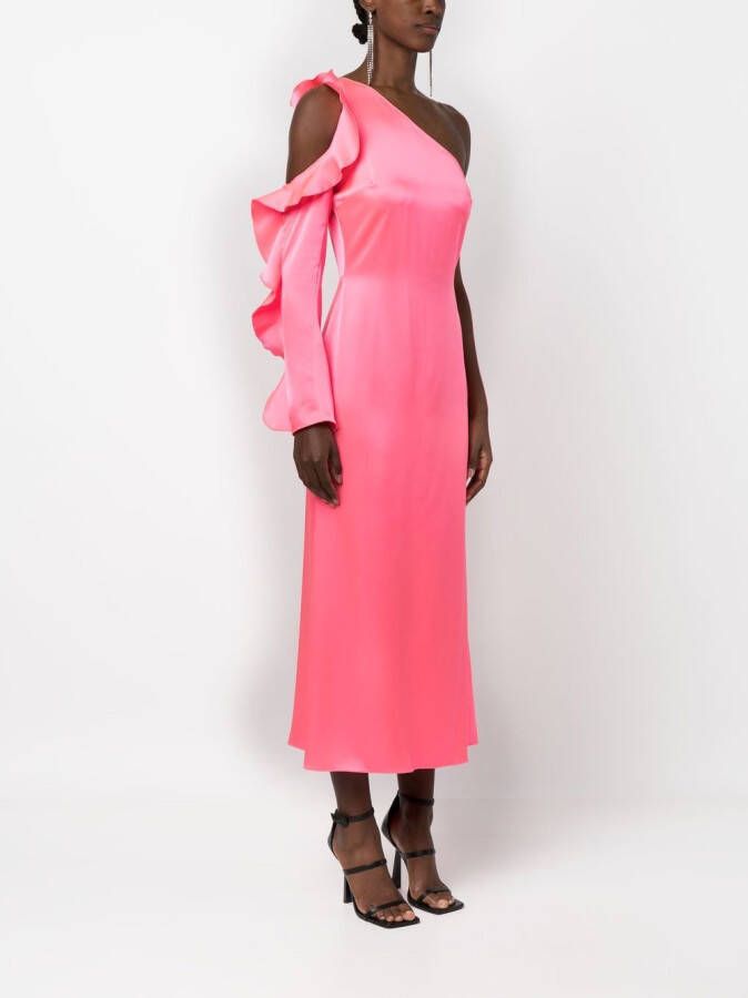 David Koma Asymmetrische jurk Roze