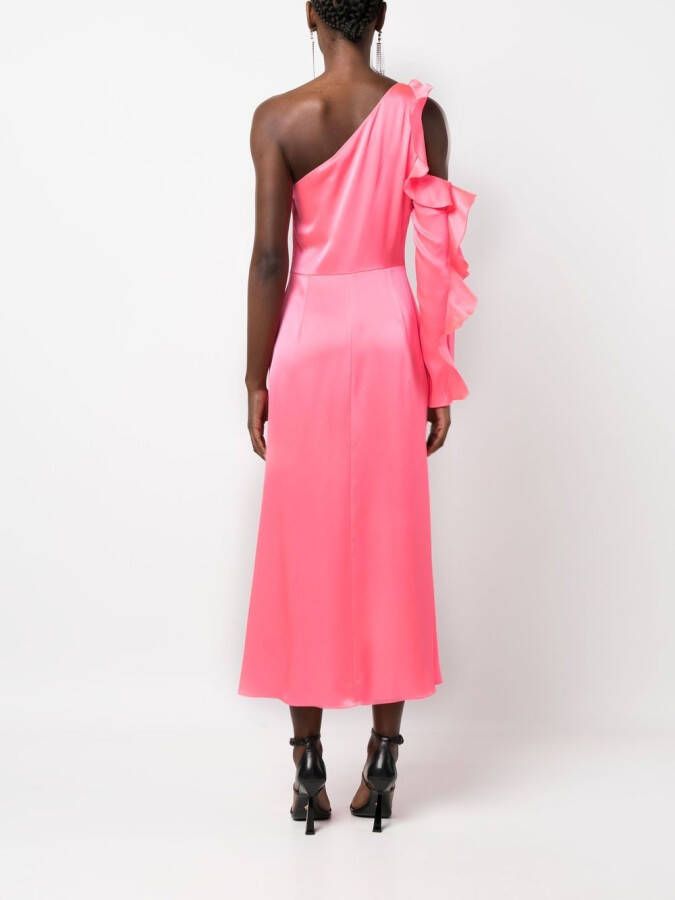 David Koma Asymmetrische jurk Roze