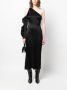 David Koma Asymmetrische jurk Zwart - Thumbnail 2