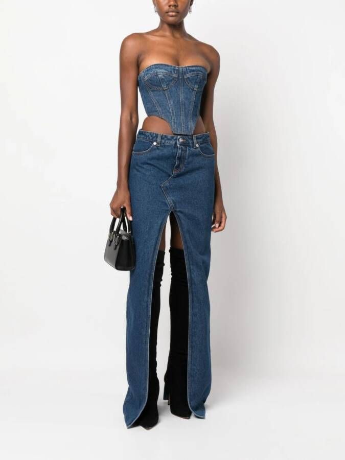 David Koma Cropped top Blauw