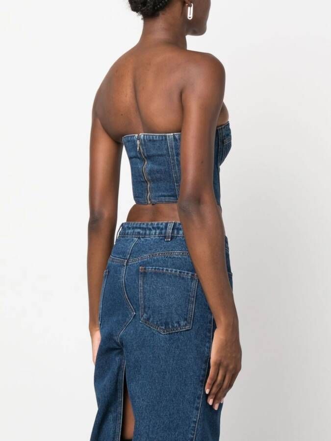 David Koma Cropped top Blauw